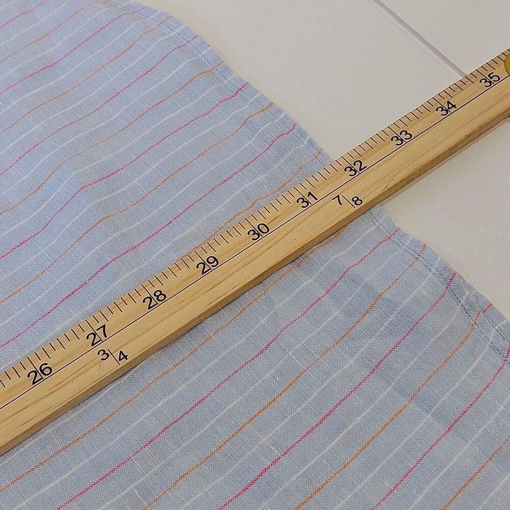 Brooks Brothers 346 Men's Large 100% Linen Striped Button Down Shirt Blue Beachy - Picture 9 of 9